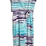 Chico's Chico’s Maxi Dress Coastal Size Small Summer Colorful Blue Purple Beach Photo 0