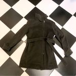 Armani Collezioni Belted Coat Cashmere Wool Zipper Dark Green Oversized Jacket 4 Photo 1