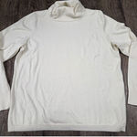 Talbots  Stretch Cream Ivory Turtleneck Sweater Pullover Thin XL Photo 0