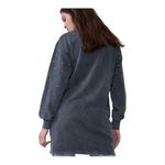 ZARA Washed Effect Sweatshirt Dress Size M Gray New 100% Cotton Photo 3