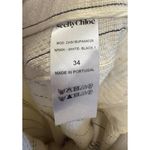 See By Chloe Pants Womens 34 White Black Striped Wide Leg Business Academia Photo 3