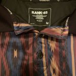 Men’s Rank 45 Aztec Polo Shirt Purple Size M Photo 1