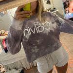 Calvin Klein Purple Gray Tie Dye Crop Sweatshirt Photo 0