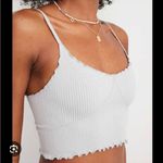 Aerie Seamless Rib Corset Bra Crop Top in Gray size Medium Photo 1