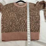 Madewell Pink Leopard Animal Print Merino Wool Blend Sweater Photo 7