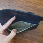 NWOT Tumi Navy Chic Feminine Quiet Luxury Dainty Leather Wristlet Wallet 6.5x4in Blue Photo 5