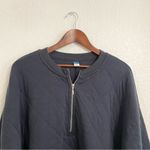Old Navy NWT Womens Sweatshirt Navy Blue Quilted Pullover Zip Cropped Size XXL Photo 2