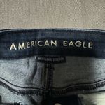 American Eagle Outfitters Super Hi Rise Shortie Blue Jean Shorts Photo 1
