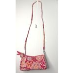 Vera Bradley Quilted "Raspberry Fizz" Crossbody Handbag Paisley Pink Photo 9