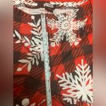 Snarttrend Red Plaid Snowflake Print Christmas Leggings Photo 6