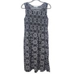 Croft & Barrow  Black and White Floral Smocked Midi Dress Size Medium Photo 1