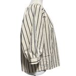Fifteen Twenty Rilyn Stripe Cotton Shirt in Cream/Black Size L Peasant Blouse Photo 3