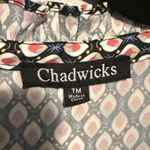 Chadwick's  Pink and Black Patterned Blouse Photo 2
