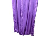 Free People Good Days Satin Trousers Wide Leg Pleating Purple Size XS Photo 2