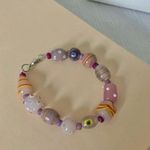 Handmade Pink Glass Beads Bracelet “Shirley” Maximalist Pastel Easter Soft Photo 3