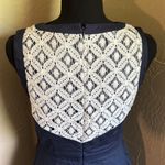 Ann Taylor  navy blue & lace midi business tank dress Photo 2