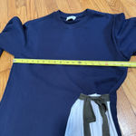 Tanya Taylor  Callie French Terry Sweater Pleated Side Skirt Navy Blue Dress‎ Photo 8