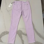 7 For All Mankind  NWT The Ankle Skinny Raw Hem Womens 28 Lavender Purple Stretch Photo 8