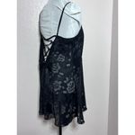 Victoria's Secret Victoria’s Secret Vintage 1990’s Gold Label Black Lace Bow Slip Babydoll Size S Photo 3
