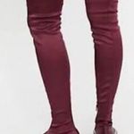 Free People  women Burgundy Outer Limits over the knee boots. Size 6.5 Photo 6