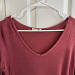 Tiffany & Grey 3/4 sleeve v neck baby doll blouse size XL Pink Photo 2