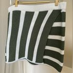 L'Academie  Drea Striped Knit Mini Skirt in Green & Ivory Photo 1