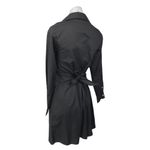 Tahari Black Long Sleeve Button Front Collared Tie A Line Shirt Mini Dress XS Photo 1