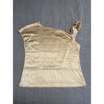 Vidussa Off Shoulder Top Womens Size XXL Gold Tie Sleeve Short Sleeve Blouse NWT Photo 1