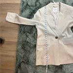 Avec Les Filles Linen Blend Cream Blazer Size M Photo 14