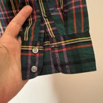 J.Crew  Classic Green Pink Plaid Collar Button Down Shirt Size 6 Tall Photo 5