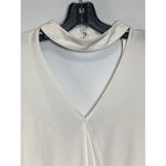 Gianni Bini Women's Open Back Faux Wrap Tiered Ball Sleeve Blouse White Size XL Photo 1