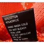 POL Women’s Sheep Print Pullover Knit Sweater Coral Large Princess Diana Photo 5