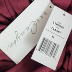 Brea Canyon Oxblood Knit Top NWT XL Cropped Burgundy Top with Cutout Red Photo 6