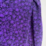 Vintage purple and black floral midi dress Size 10 Photo 1