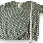 Max Studio New Boho Print Faux Wrap Chiffon Boho Peasant Blouse Long Sleeve Sz M Photo 4