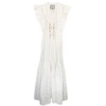 NWOT Eyelet Tiered Midi Dress White Size M Photo 1