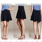 Banana Republic Ponte Fit and Flare Knit Black Mini Skirt Women’s Sz 2 Photo 2