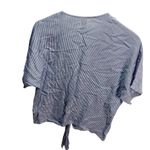 Allison Joy Blue Striped Button Up Tie Blouse XS Casual Summer Photo 1