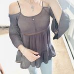 Urban Outfitters UO cold shoulder bell sleeve top Photo 1