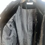 Amanda Smith Women’s Black Velvet Silk Blend Belted Shirt Jacket Dark Academia Photo 12