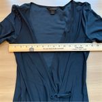 EXPRESS Dark Blue Wrap Dress - XS | Classic Style | Midi | Staple | Timeless Photo 6