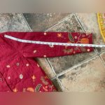 Breckenridge  Womens Quilted Coat Jacket Pumpkin Leaves Red Large Petite Photo 7