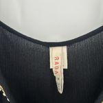 Raga  Boho Gauzy Crop Top Black Floral Embroidered Sleeveless Festival Fairy Sz M Photo 5