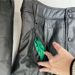 Rebecca Minkoff NWT  Black/Green Faux Leather Quilted Racer Jacket Size XS Photo 4