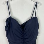 J.Crew NWT Ruched Sweetheart One-Piece Swimsuit Navy Blue Plus Size 24 NEW Photo 1