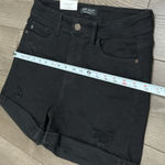 Judy Blue High Rise Distressed Black Stretch Jean Shorts Size XL Photo 5