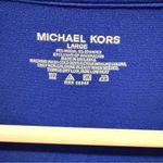 Michael Kors Women's Long Sleeve V-neck Blue Shirt Top Stretchy Size Large Photo 5