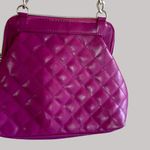 Y2K Britney Spears Fuchsia Faux Leather Quilted Clutch Bag With Silver Zipper Pink Photo 1