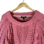 EXPRESS  Pink Cable Knit Cropped Sweater Women's Size S Photo 1
