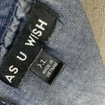 As You Wish Striped Blue Denim Boho Pattern Mini Sundress Size XL Photo 12